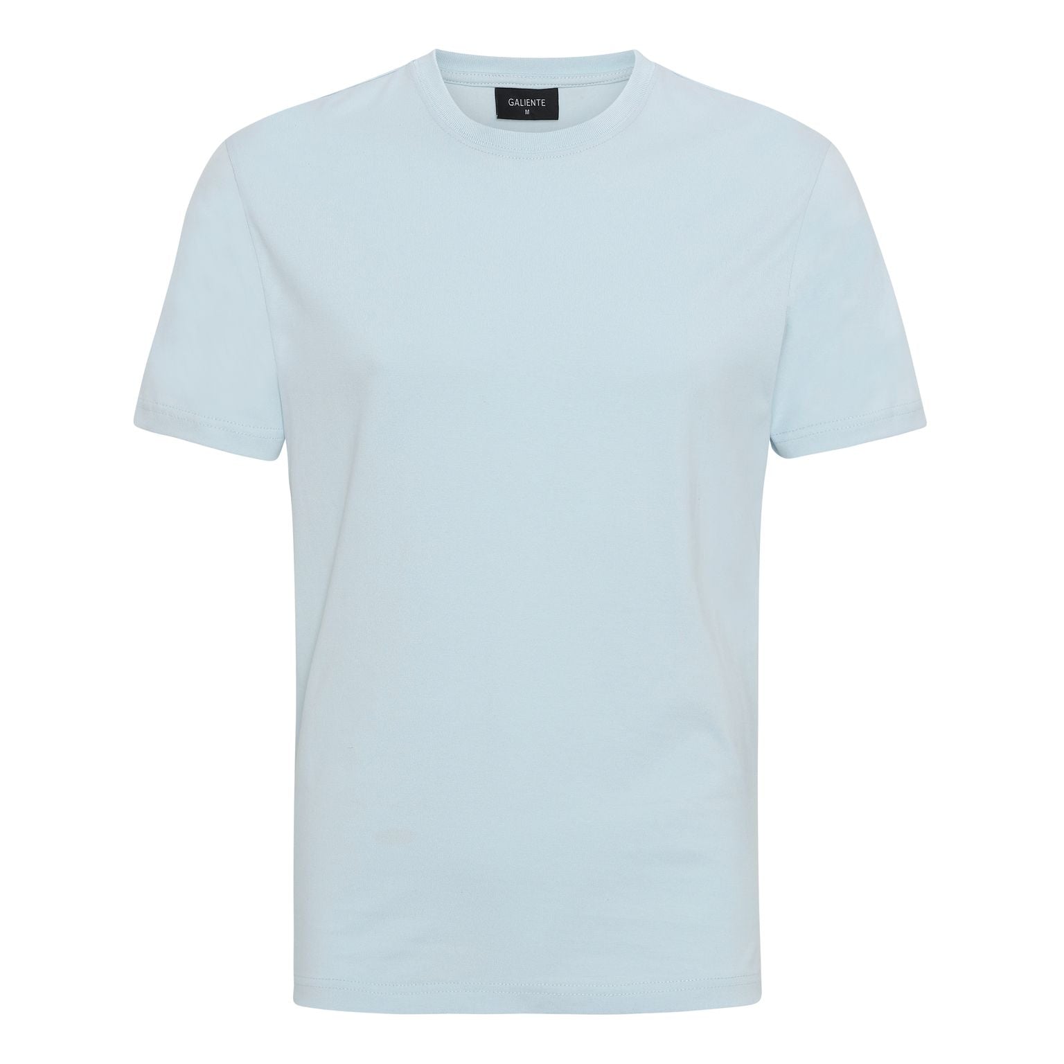 Ljusblå T-shirt med vitt tryck